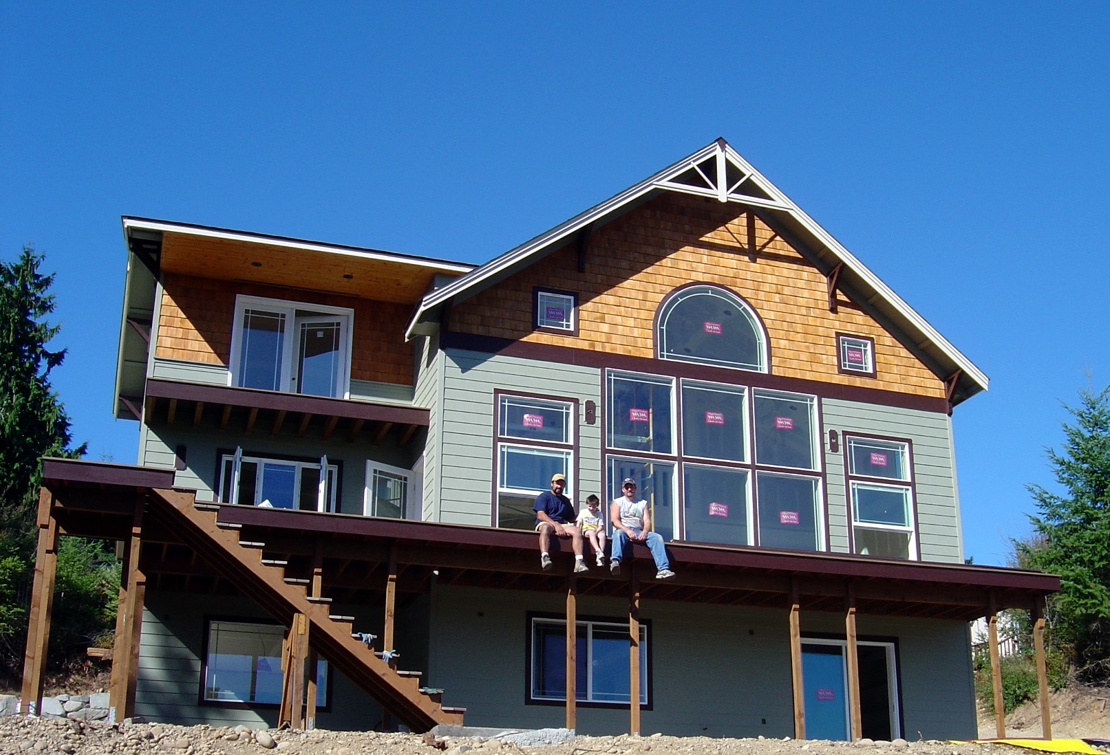 Ridgecrest Plan Shown with Cedar Shake and Hardi Plank Siding